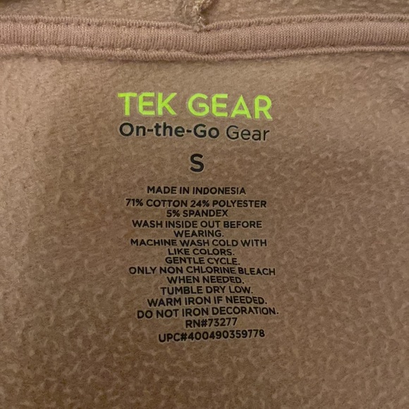 Pink Tek Gear Full-Zip Workout Hooded Jacket (Small) - Picture 5 of 5